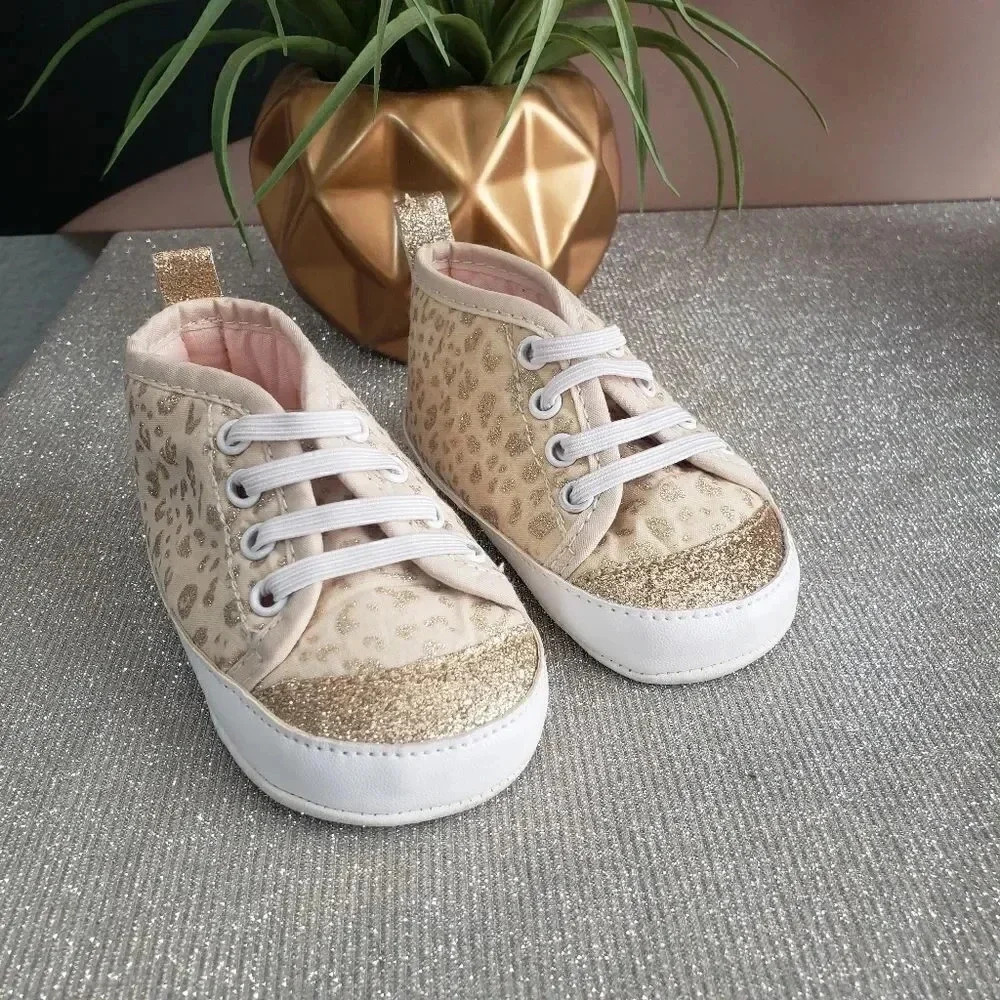 Carter's Just One You Animal Print Shimmery High Tops - Picture 3 of 6